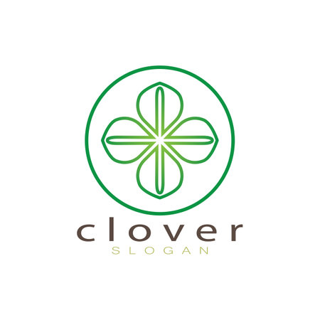 logo design inspiration icon illustration template vector clover or moringa leaves, for natural product design, health, medicine, clover and moringa agriculture, medicinal capsulesのイラスト素材