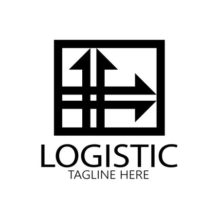 logistics logo icon illustration vector design  distribution symbol  delivery of goods  economy  financeのイラスト素材