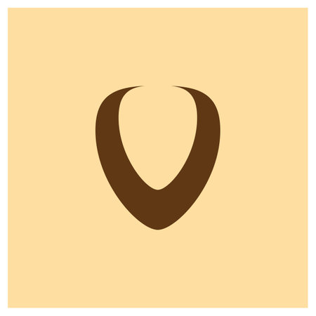 logo icon illustration template simple guitar pick vector design  for badge  music label  music studio  musical instrument businessのイラスト素材