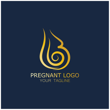 Pregnant logo template vector icon illustration designのイラスト素材