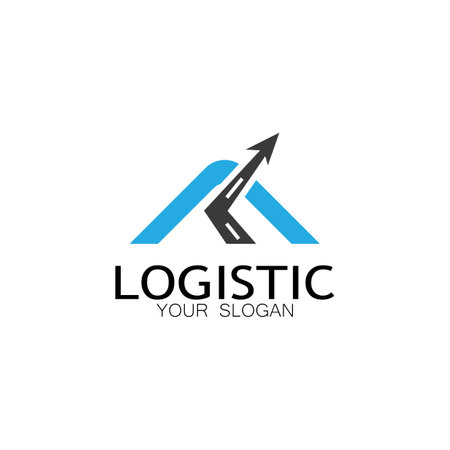 logistics logo icon illustration vector design  distribution symbol  delivery of goods  economy  financeのイラスト素材