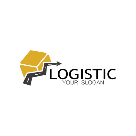 logistics logo icon illustration vector design  distribution symbol  delivery of goods  economy  financeのイラスト素材