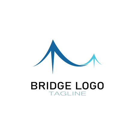 Bridge logo vector icon illustration design templateのイラスト素材