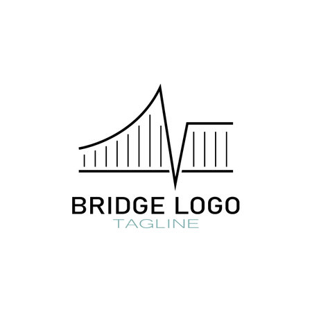 Bridge logo vector icon illustration design templateのイラスト素材
