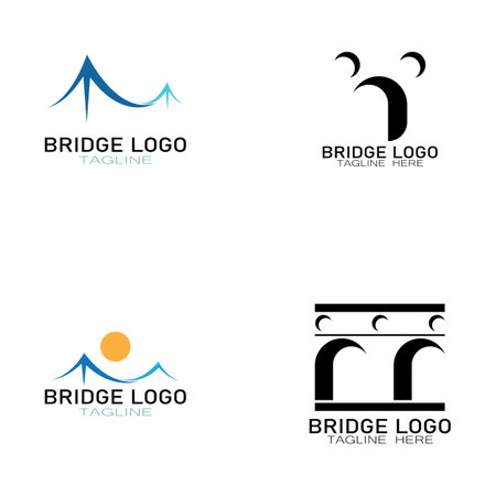 Bridge logo vector icon illustration design templateのイラスト素材