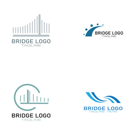 Bridge logo vector icon illustration design templateのイラスト素材