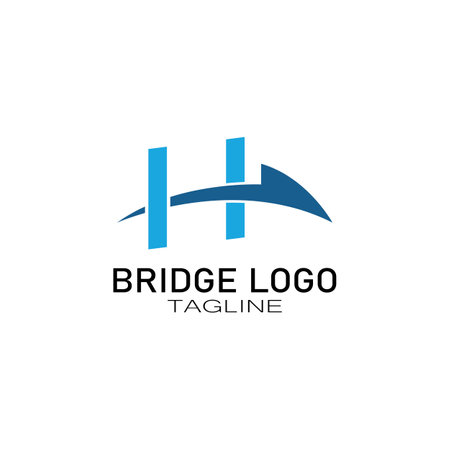 Bridge logo vector icon illustration design templateのイラスト素材