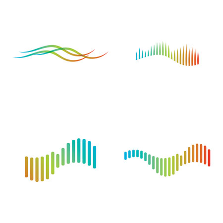 aurora logo design icon illustration vector templateのイラスト素材