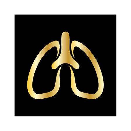 lung health and care logo template,emblem,design concept,creative symbol,icon,vector illustration.のイラスト素材