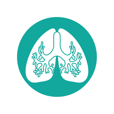 lung health and care logo template,emblem,design concept,creative symbol,icon,vector illustration.のイラスト素材