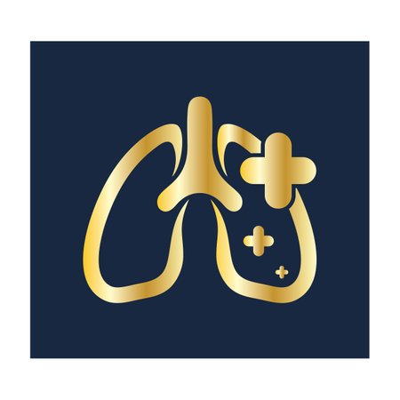 lung health and care logo template,emblem,design concept,creative symbol,icon,vector illustration.のイラスト素材