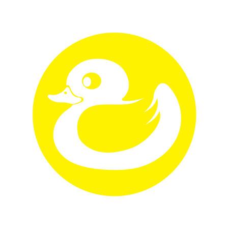 DUCK LOGO DESIGN ICON VECTORのイラスト素材