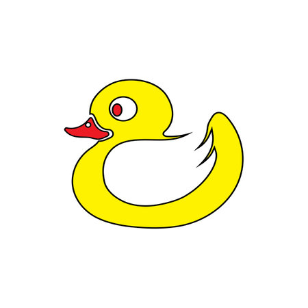 DUCK LOGO DESIGN ICON VECTORのイラスト素材
