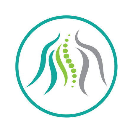 Spine diagnostics symbol logo template vector illustration designのイラスト素材