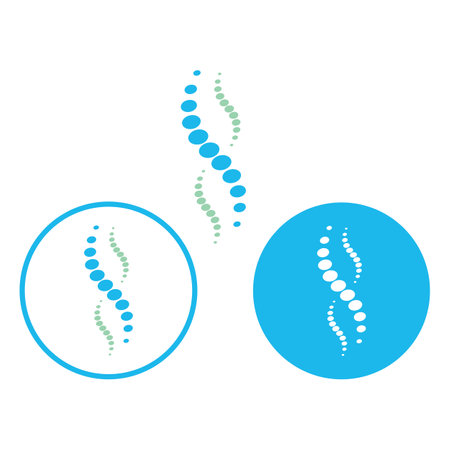 Spine diagnostics symbol logo template vector illustration designのイラスト素材