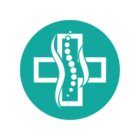 Spine diagnostics symbol logo template vector illustration designのイラスト素材