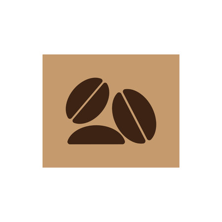coffee bean icon vector illustration templateのイラスト素材
