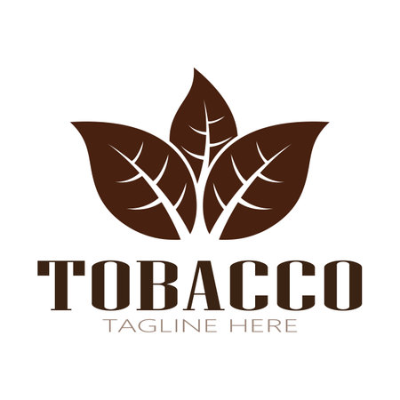 tobacco leaf logo,tobacco field and tobacco cigarette logo .With easy and simple editing.のイラスト素材