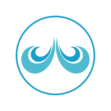 water wave,wave beach vector illustration design logo templateのイラスト素材