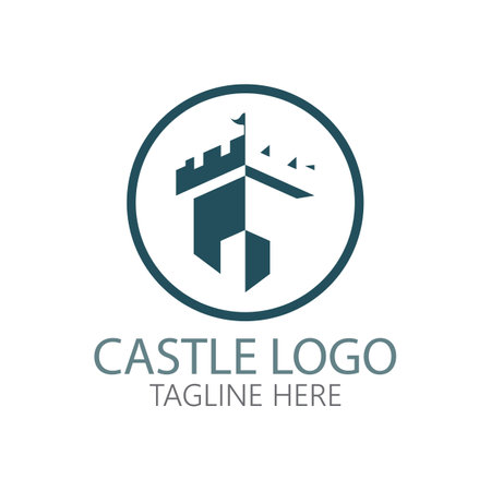 Castle Logo symbol vector illustration design templateのイラスト素材