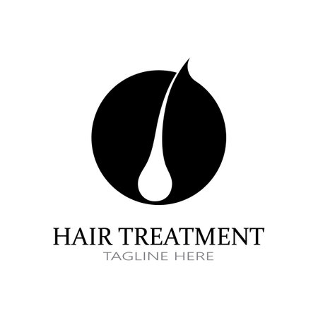 Hair treatment logo removal logo vector image design illustrationのイラスト素材
