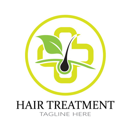 Hair treatment logo removal logo vector image design illustrationのイラスト素材