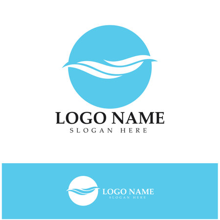 water wave,wave beach vector illustration design logo templateのイラスト素材