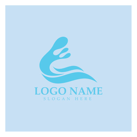 water wave,wave beach vector illustration design logo templateのイラスト素材