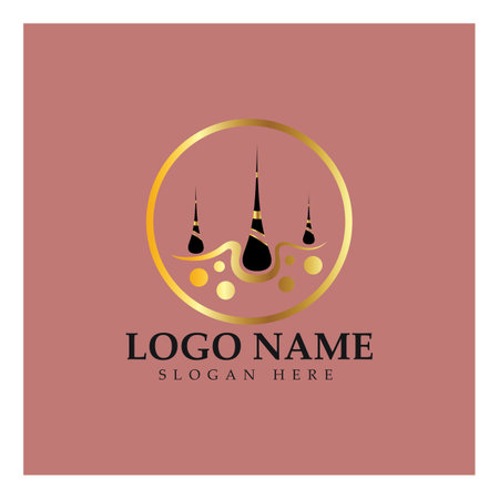 Hair treatment logo removal logo vector image design illustrationのイラスト素材