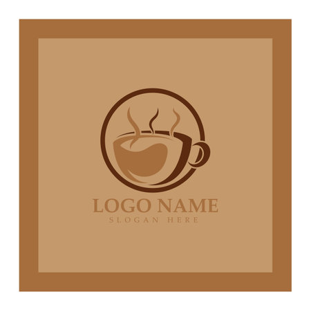 Coffee cup Logo Template vector icon illustration  designのイラスト素材