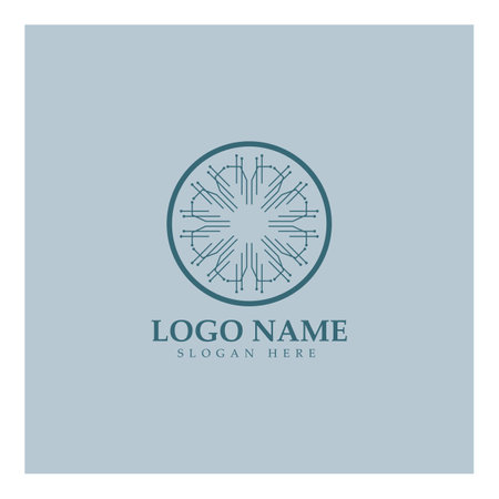 Circuit Logo Template vector illustration icon designのイラスト素材