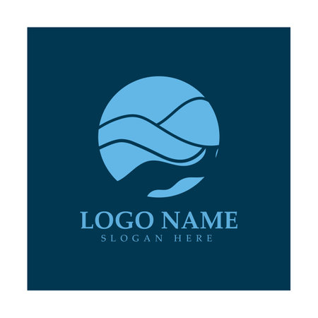 River Logo vector icon illustration design templateのイラスト素材
