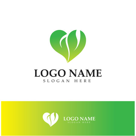 Love heart logo and symbol vector templateのイラスト素材