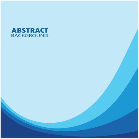 Blue wave vector abstract background flat design stock illustrationのイラスト素材