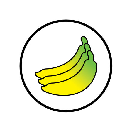 banana fruit logo icon design vectorのイラスト素材