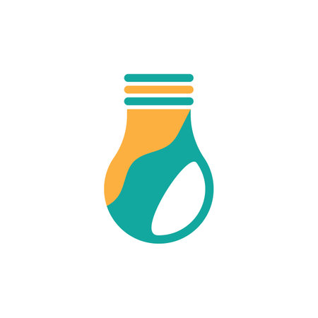 lamp logo design icon vectorのイラスト素材