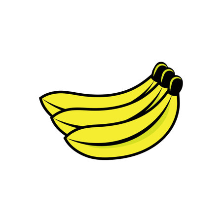 banana fruit logo icon design vectorのイラスト素材