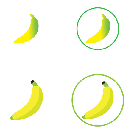 banana fruit logo icon design vectorのイラスト素材