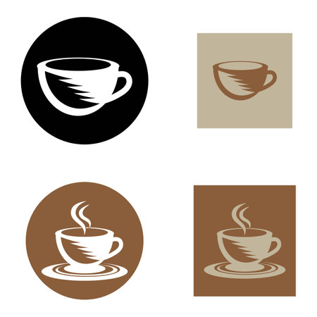 Coffee cup Logo Template vector icon designのイラスト素材