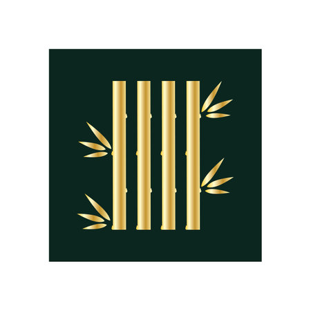 Bamboo Logo Template vector icon illustration designのイラスト素材