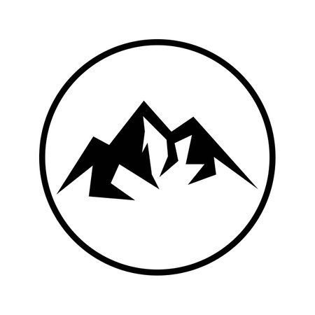 Mountain icon Logo Template Vector illustration designのイラスト素材