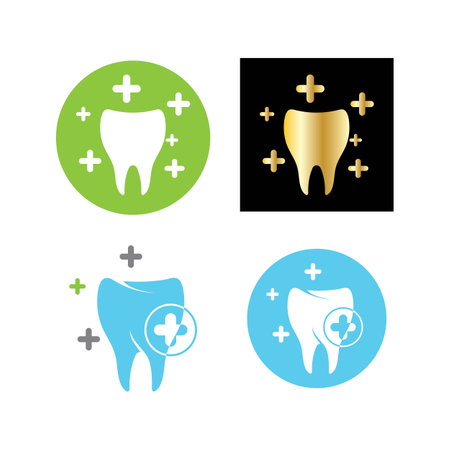 tooth care logo design vectorのイラスト素材