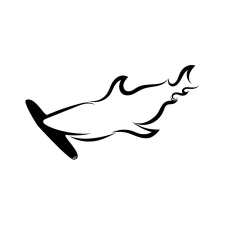 Shark illustration Logo Template Vectorのイラスト素材