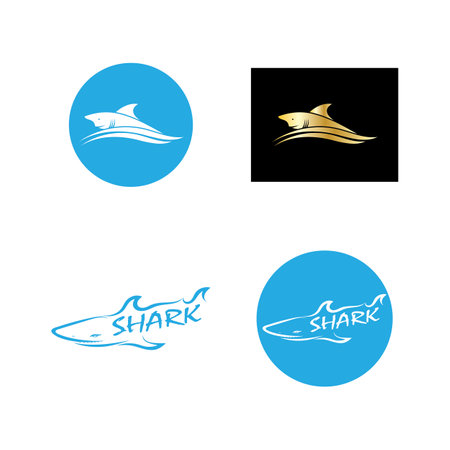 Shark illustration Logo Template Vectorのイラスト素材