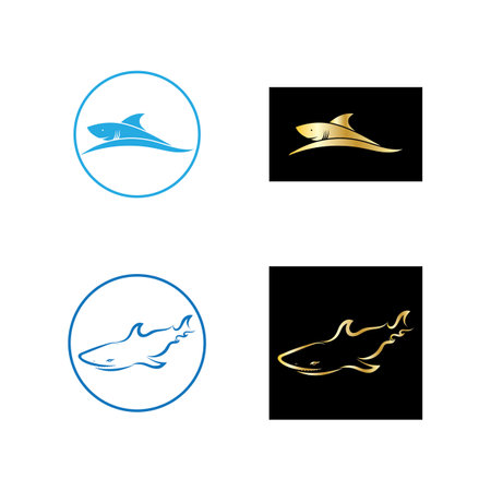 Shark illustration Logo Template Vectorのイラスト素材