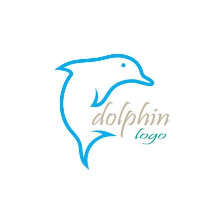 dolphin icon logo design vectorのイラスト素材