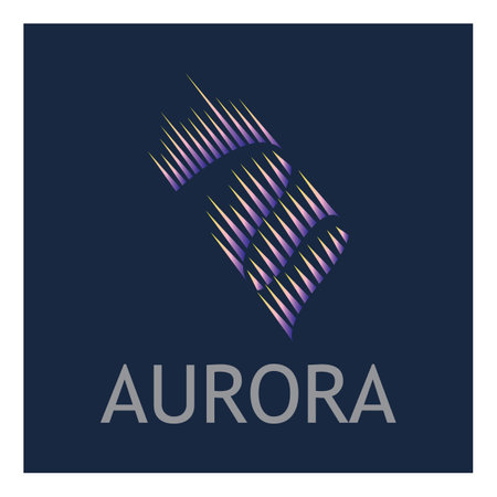aurora logo design icon illustration vector templateのイラスト素材