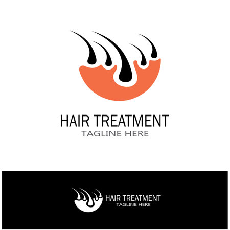 Hair treatment logo removal logo vector image design illustrationのイラスト素材