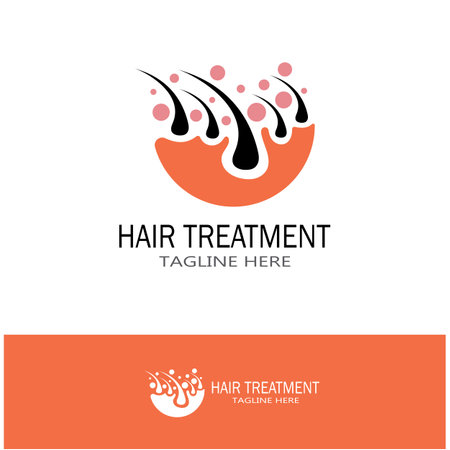 Hair treatment logo removal logo vector image design illustrationのイラスト素材