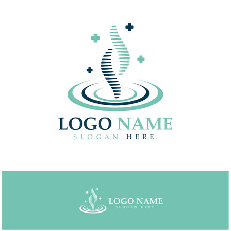 Spine diagnostics symbol logo template vector illustration designのイラスト素材